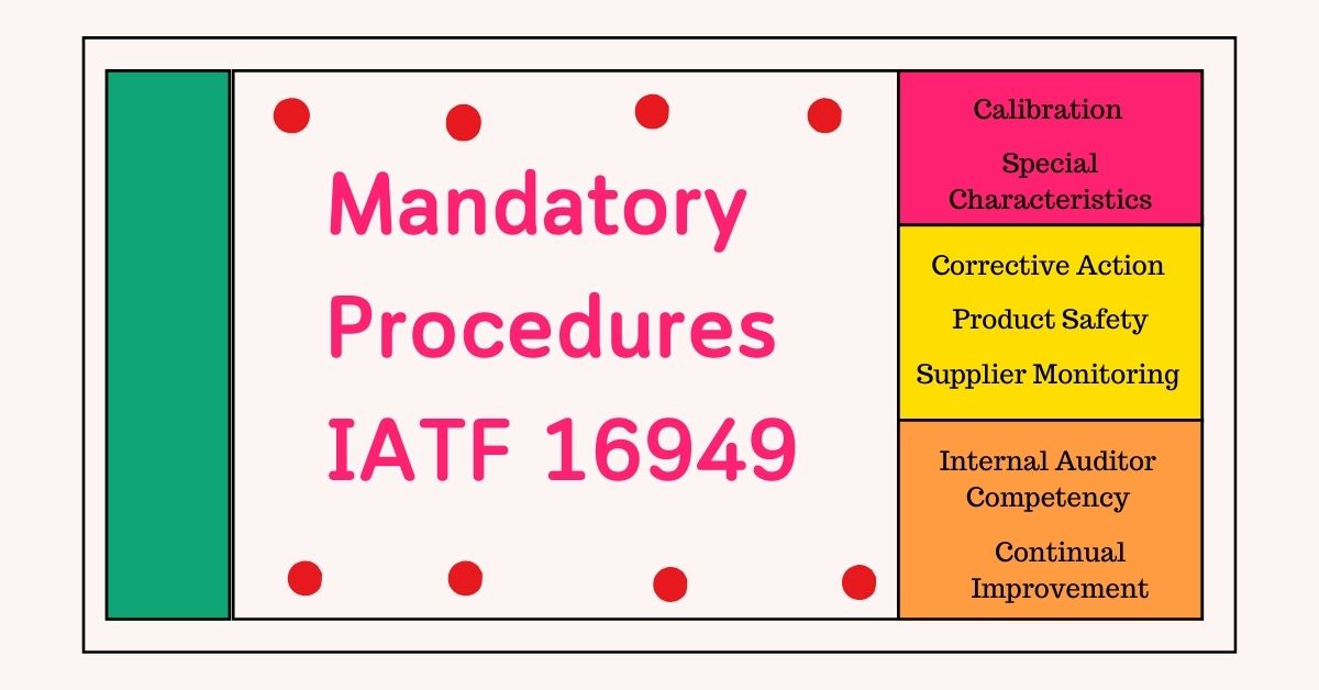 Mandatory Procedures IATF 16949