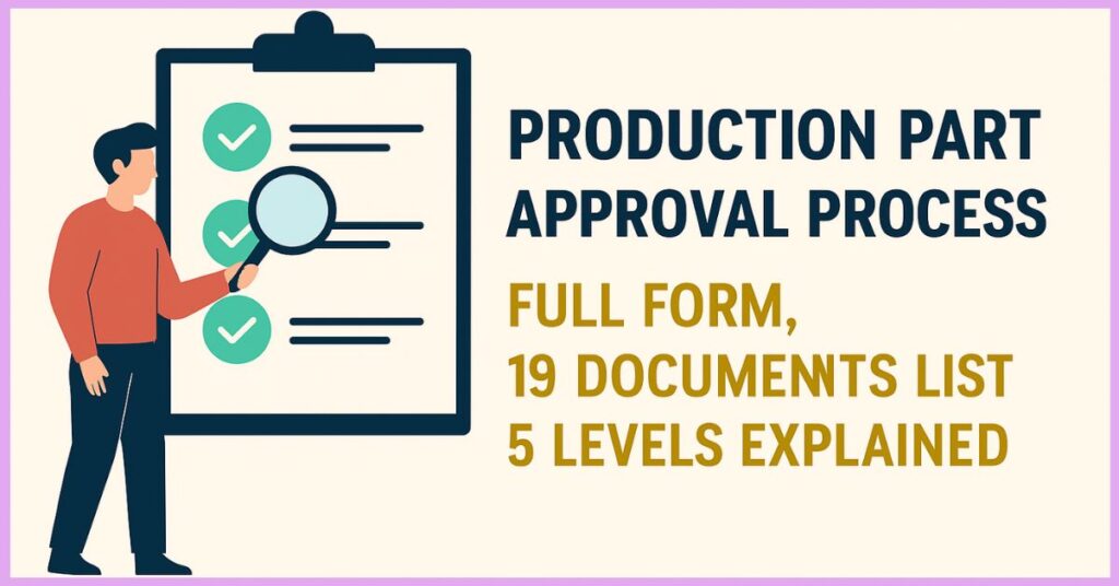 PPAP Documentation Explained (PPAP Levels 1–5 with Examples)