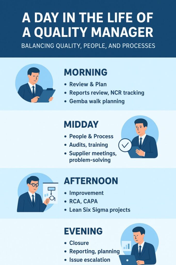 Quality manager daily routine