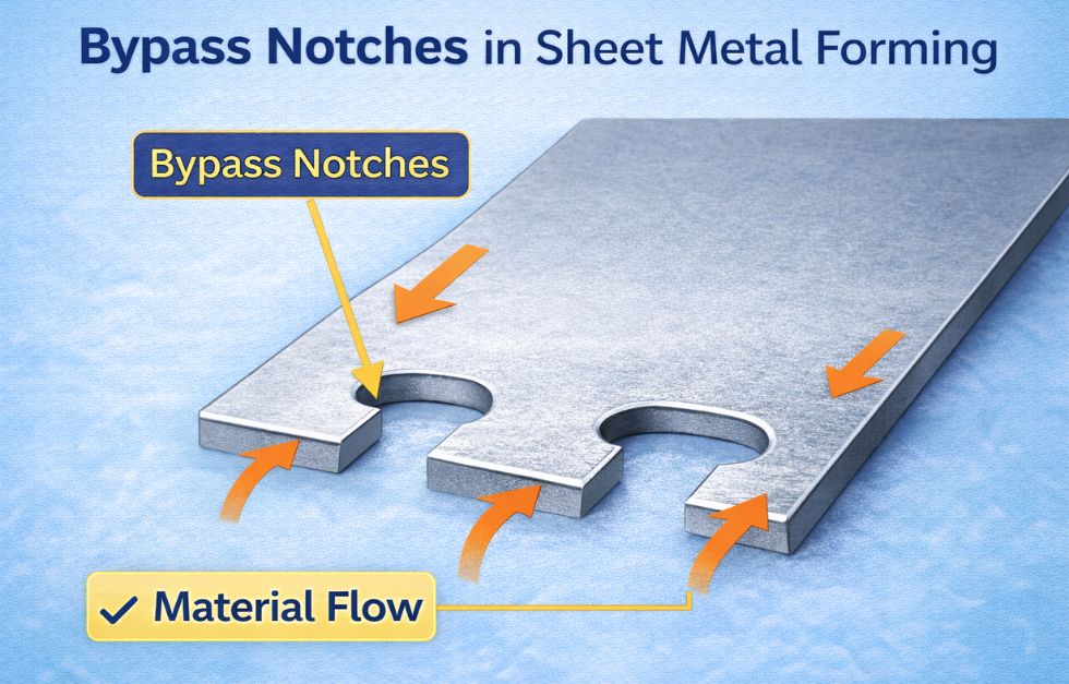 Bypass Notches in sheet metal forming
