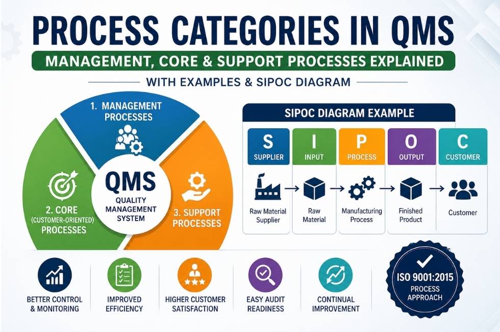 Process categories in QMS
